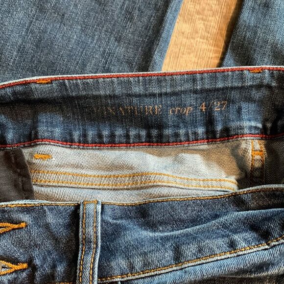 TALBOTS blue Signature Crop jeans- size 4/27‎ - Picture 5 of 9